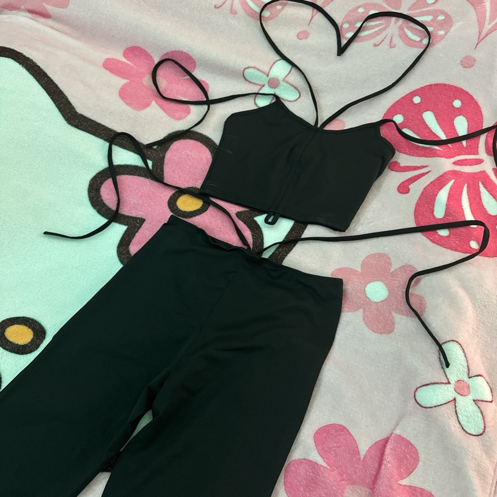 Black Women's Jumpsuit 2 piece Set